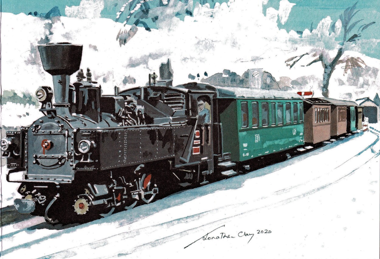 Die Gast-Lokomotive der U-Klasse 0-6-2T der „Welshpool & Llanfare Light Railway“