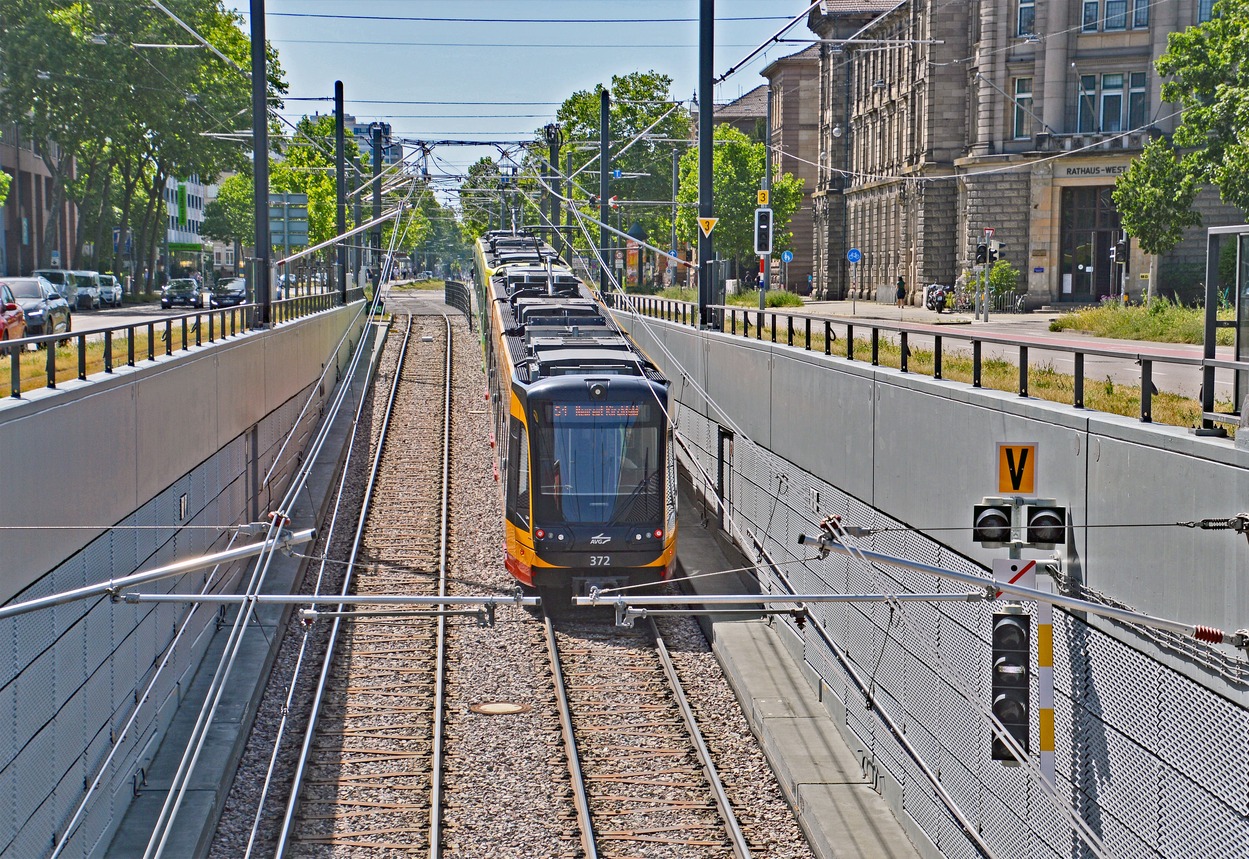 Stadtbahn Karlsruhe Innenstadttunnel und Tunnelrampen
