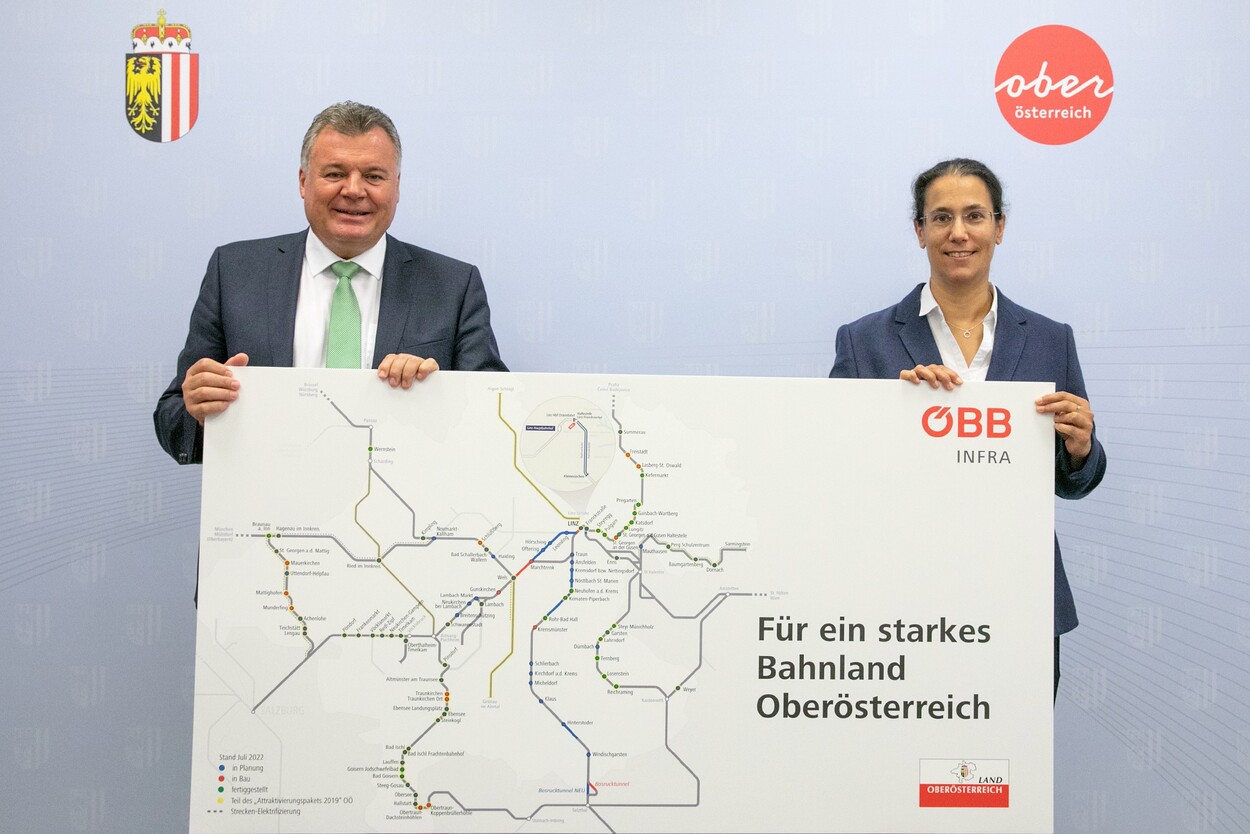 Oberösterreich steigt um und wird Bahn-Musterland