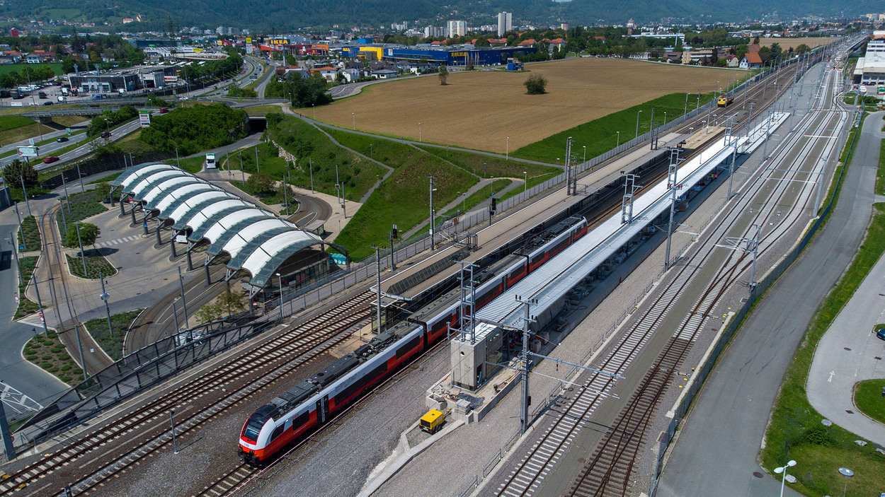 Fit für die Koralmbahn: Umgebauter Bf. Puntigam geht in Betrieb