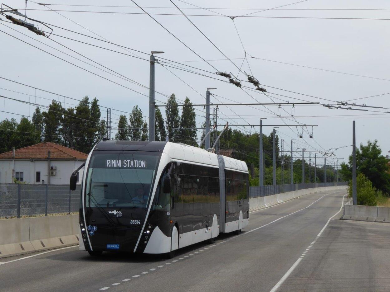 Metromare Rimini - Riccione | Express trolleybus line - the new one