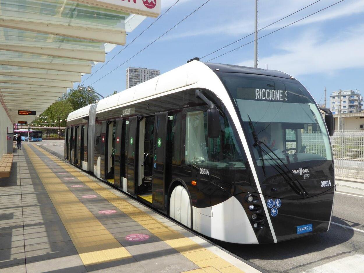 Metromare Rimini - Riccione | Express trolleybus line - the new one