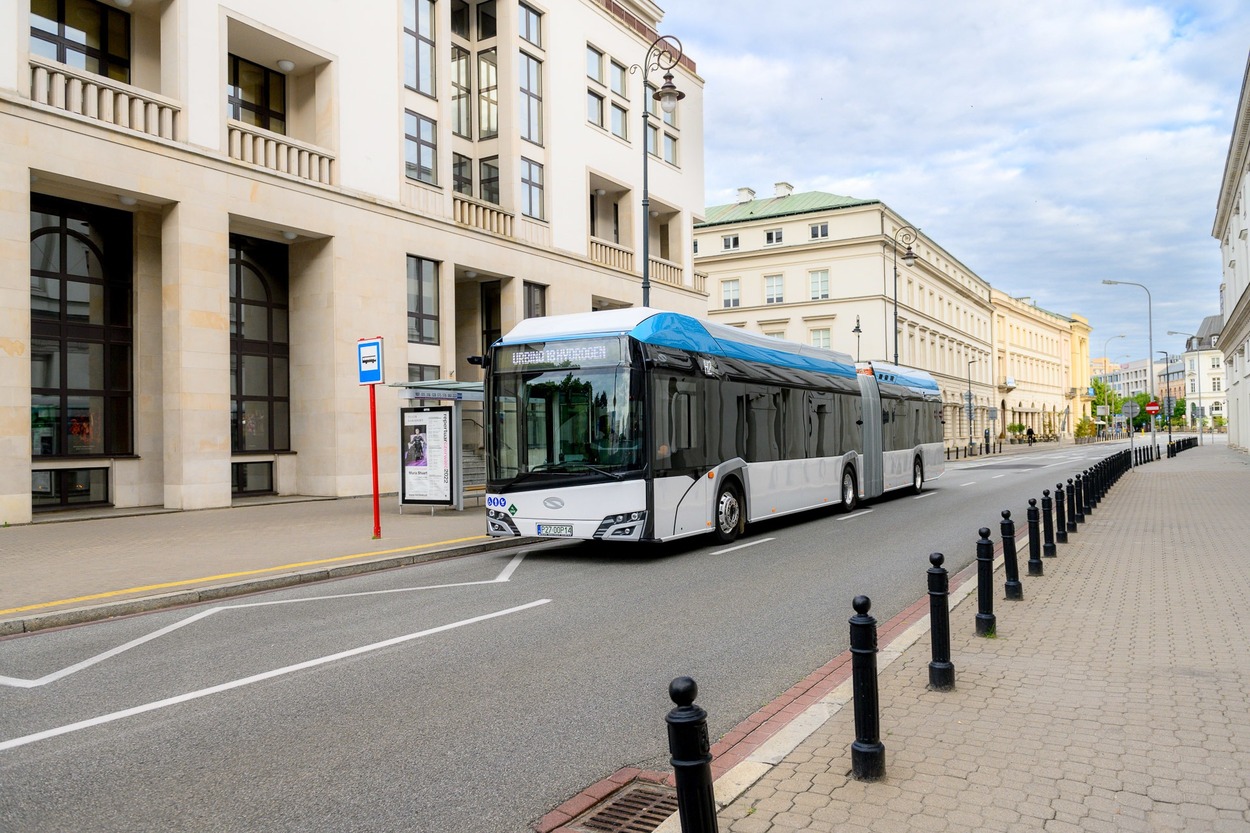 Solaris hat am 14. September 2022 erstmals seinen Wasserstoffbus Urbino 18 hydrogen vorgestellt.