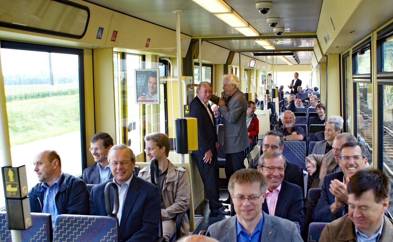 Exkursion Karlsruhe 2010 mit Dr. Wilfried Haslauer Verkehrslandesrat, heute Landeshauptmann von Salzburg