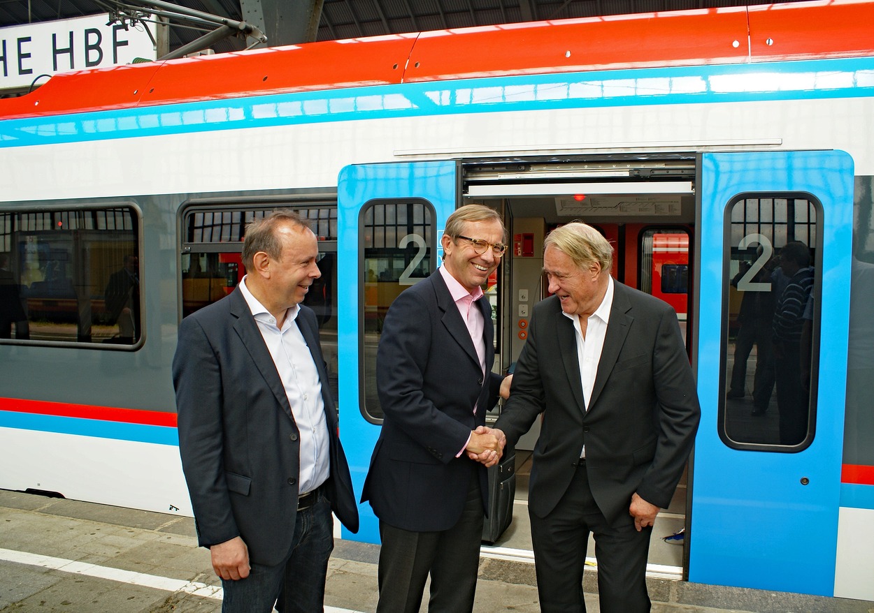 Exkursion Karlsruhe 2010 mit Dr. Wilfried Haslauer Verkehrslandesrat, heute Landeshauptmann von Salzburg