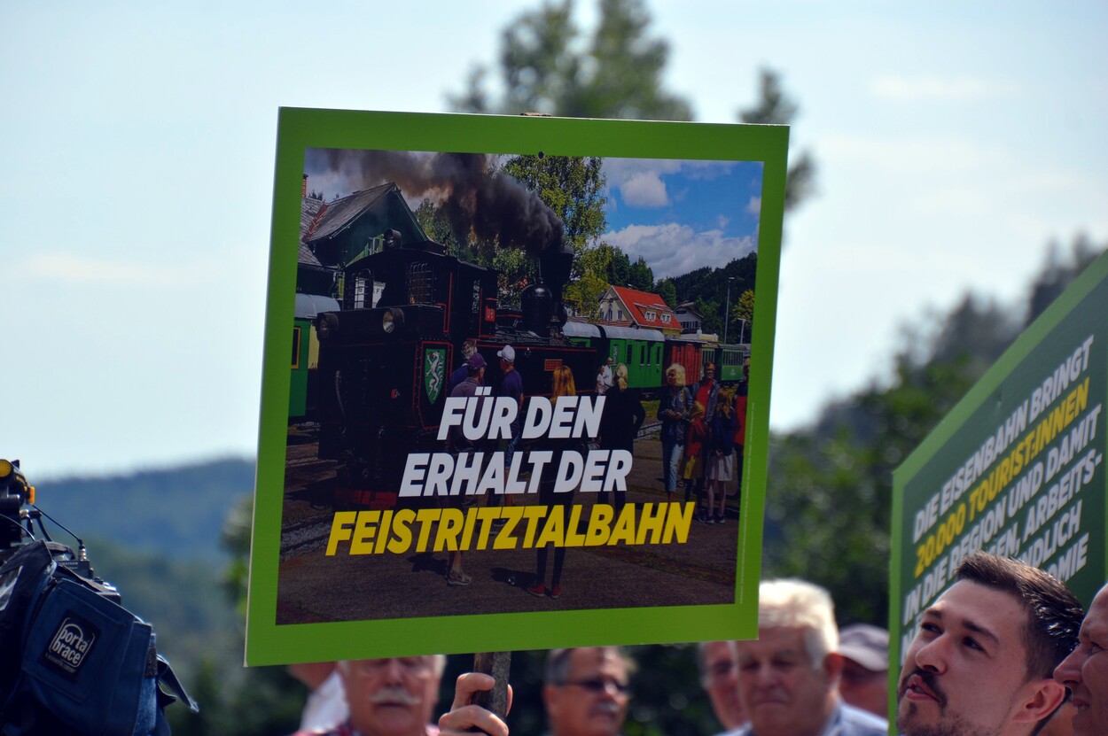 Demonstration - Für den Erhalt der Feistritztalbahn!
