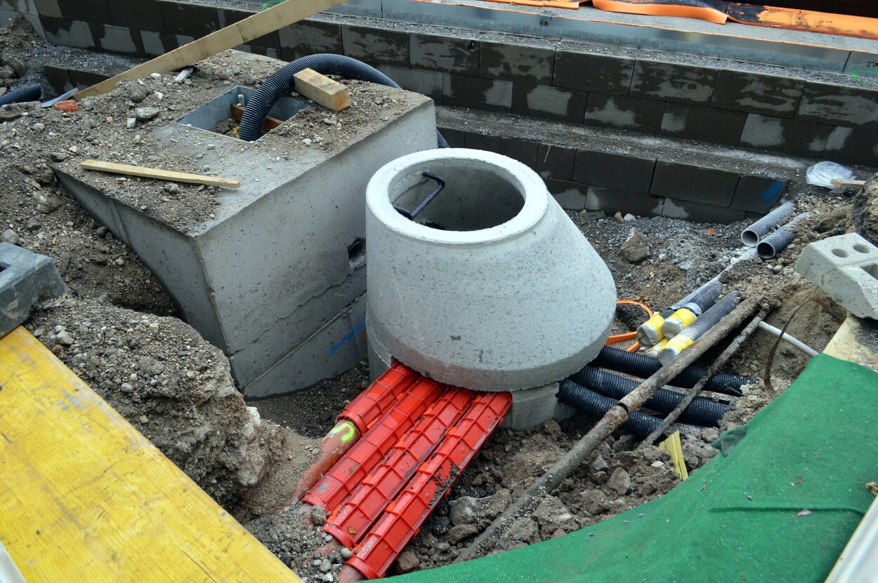 Bau der Traunseetram in Gmunden