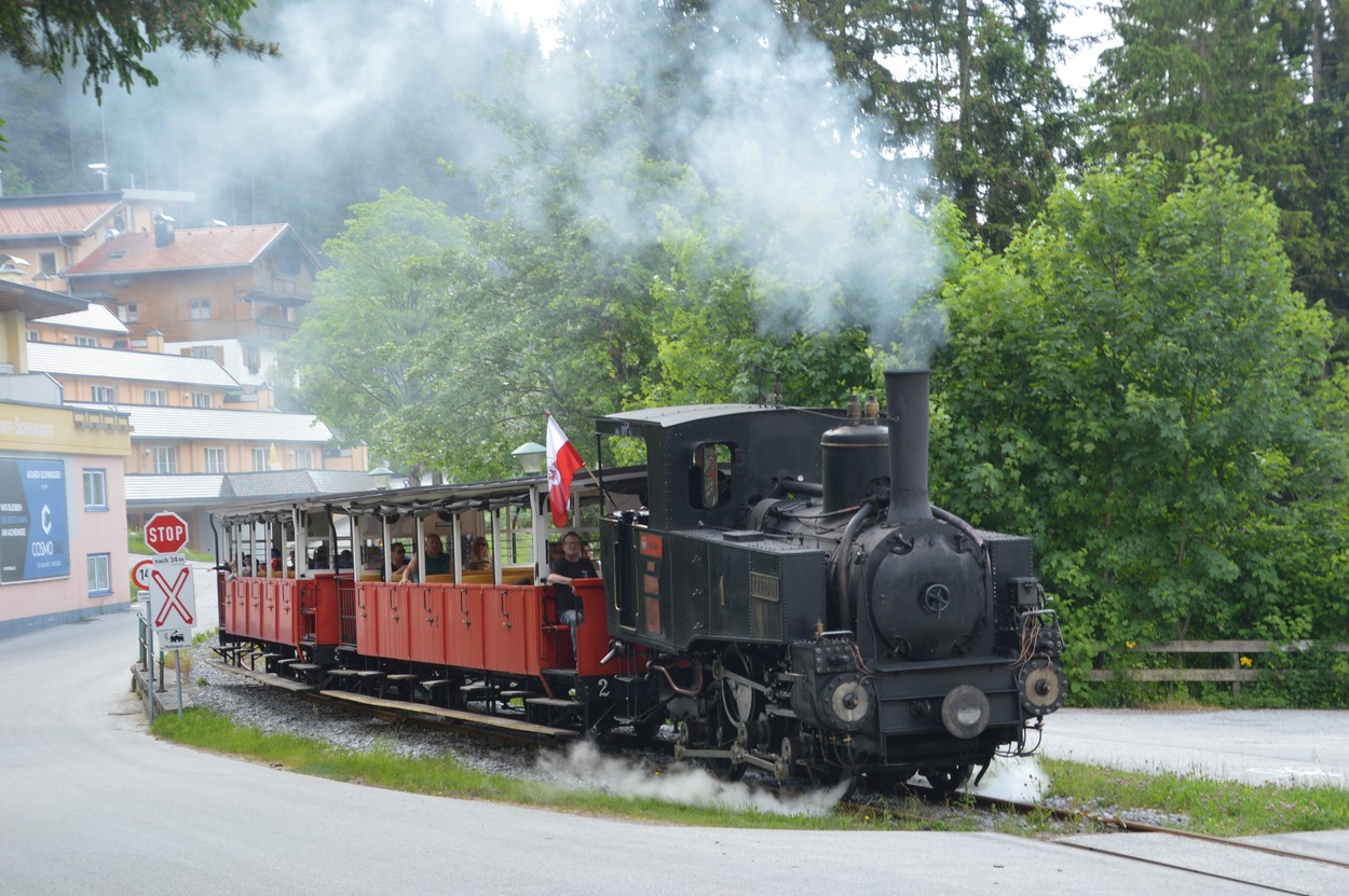 Achenseebahn Dampfzug auf Steilstrecke
