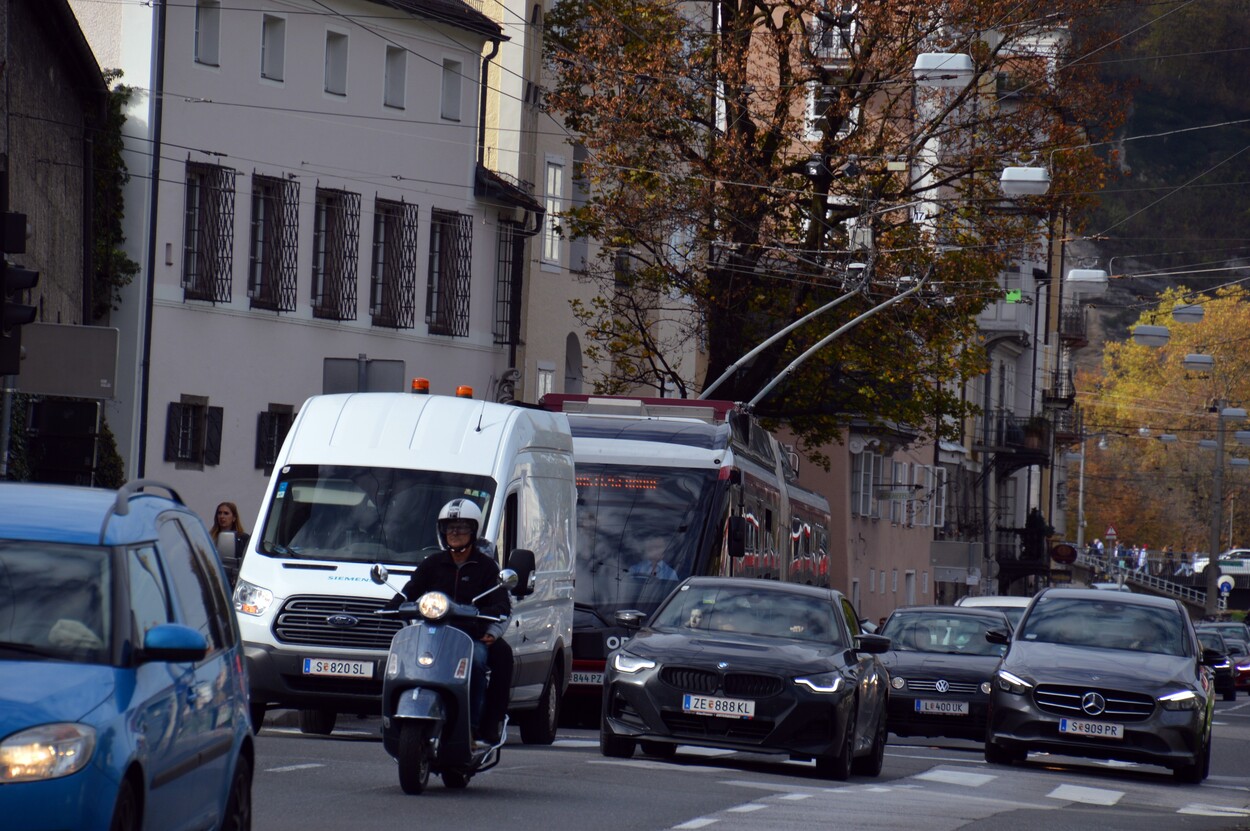 Stau in der Stadt Salzburg