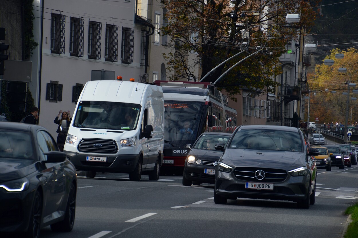 Stau in der Stadt Salzburg