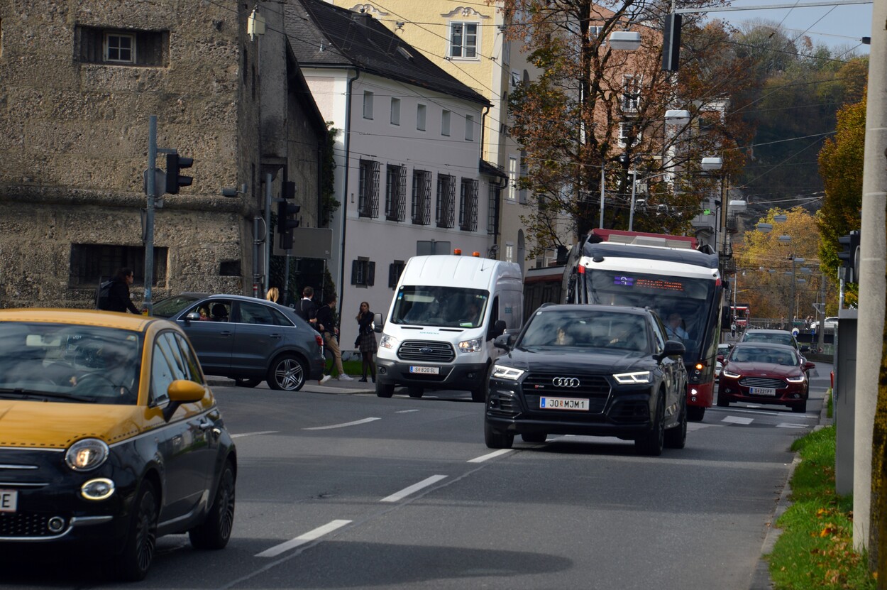 Stau in der Stadt Salzburg