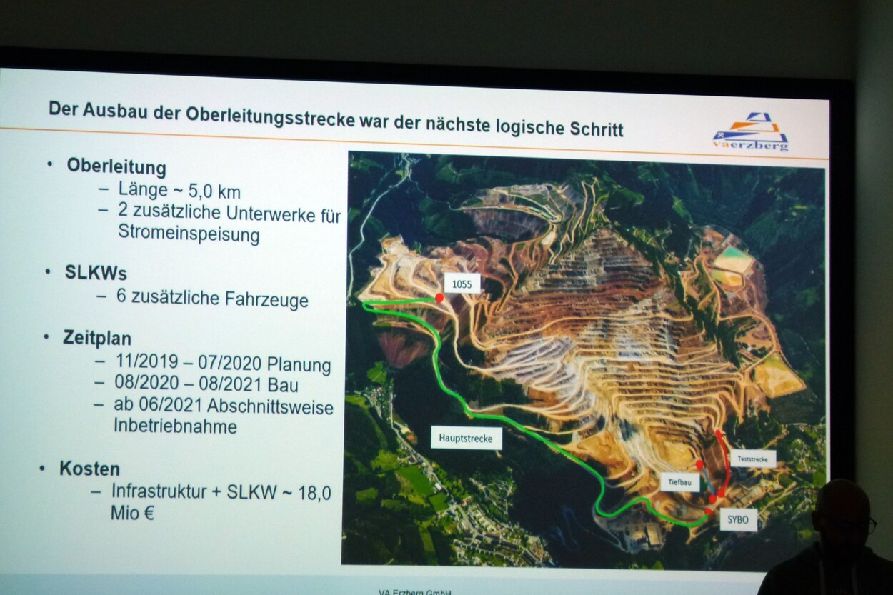 Güter-Trolley System auf dem steirischen Erzberg