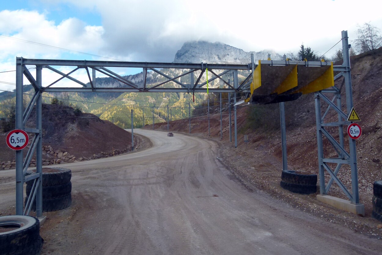 Güter-Trolley System auf dem steirischen Erzberg
