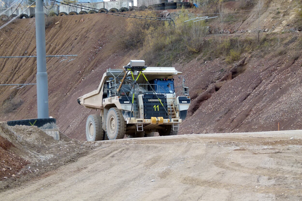 Güter-Trolley System auf dem steirischen Erzberg