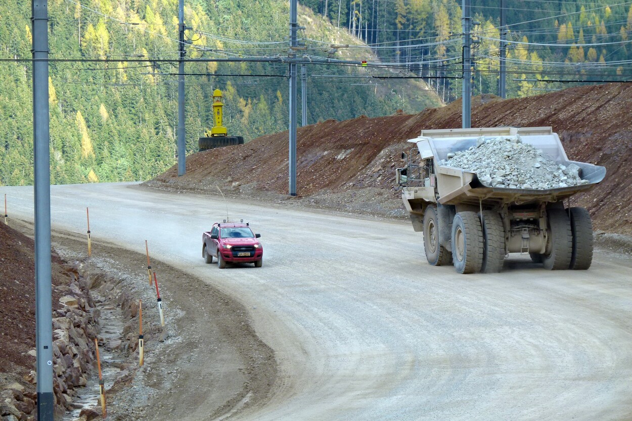 Güter-Trolley System auf dem steirischen Erzberg