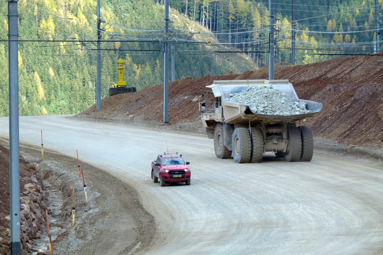 Güter-Trolley System auf dem steirischen Erzberg