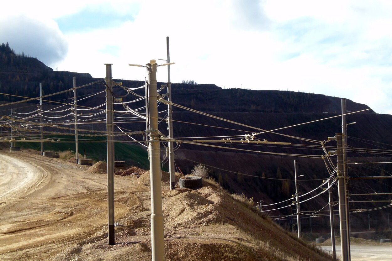 Güter-Trolley System auf dem steirischen Erzberg