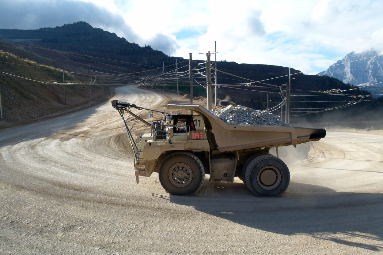 Güter-Trolley System auf dem steirischen Erzberg