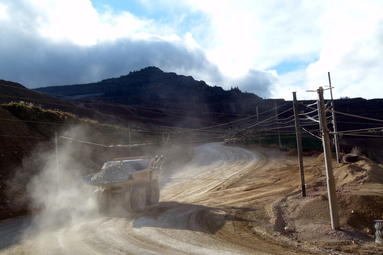 Güter-Trolley System auf dem steirischen Erzberg