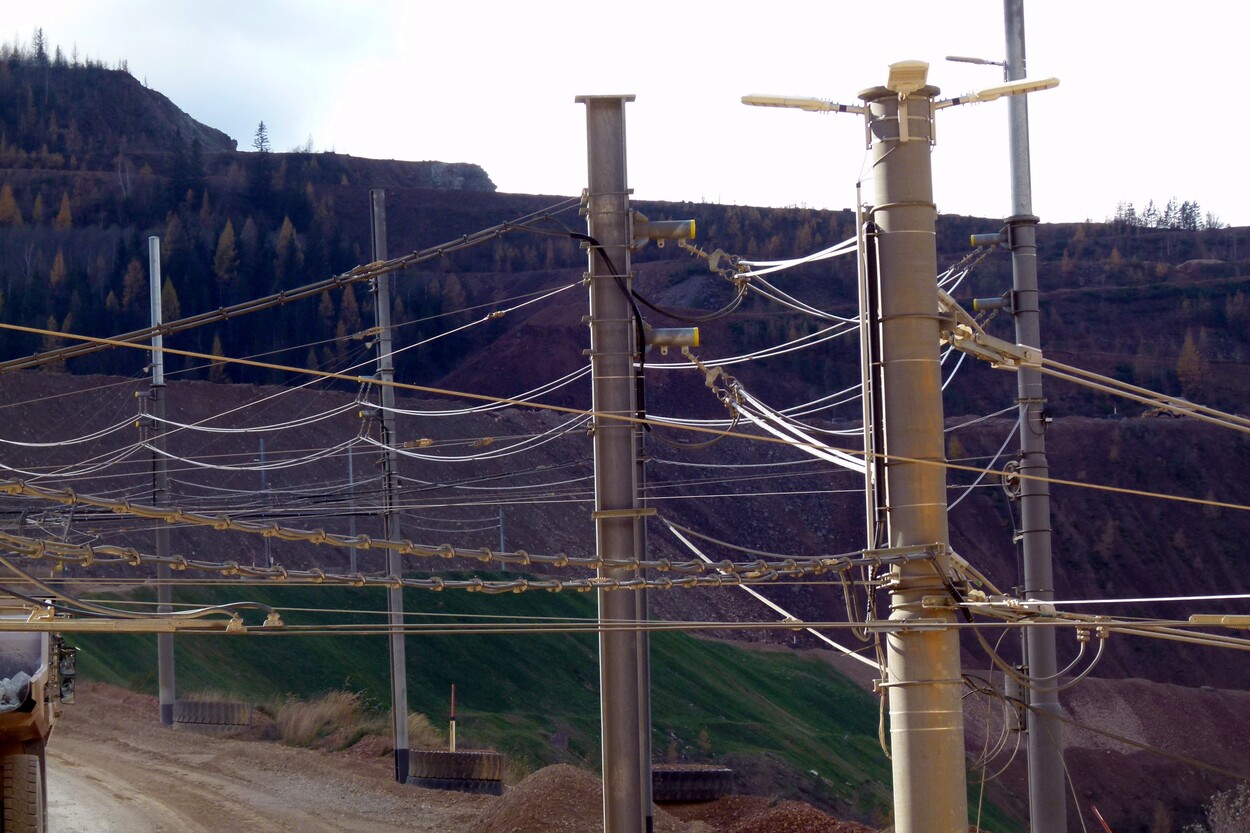 Güter-Trolley System auf dem steirischen Erzberg