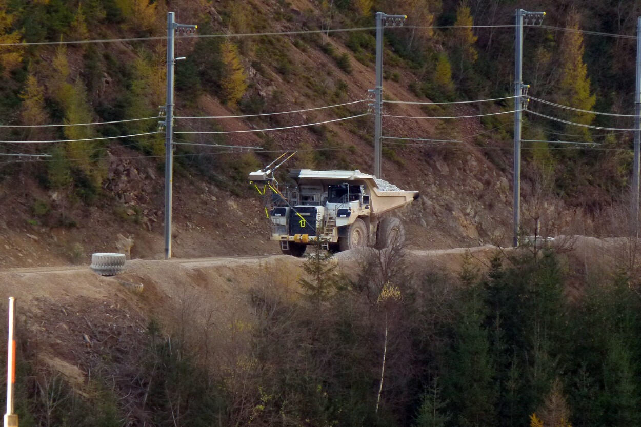Güter-Trolley System auf dem steirischen Erzberg