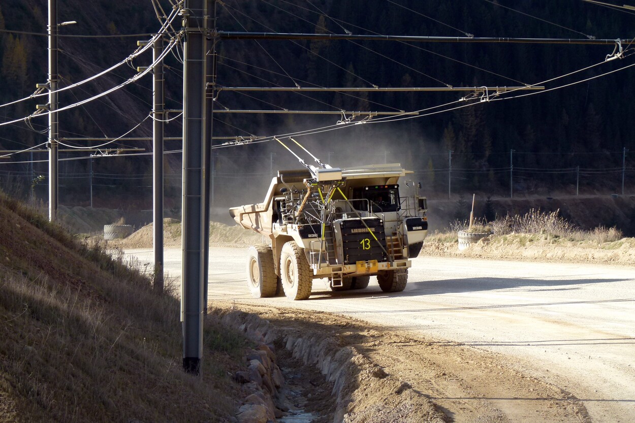 Güter-Trolley System auf dem steirischen Erzberg
