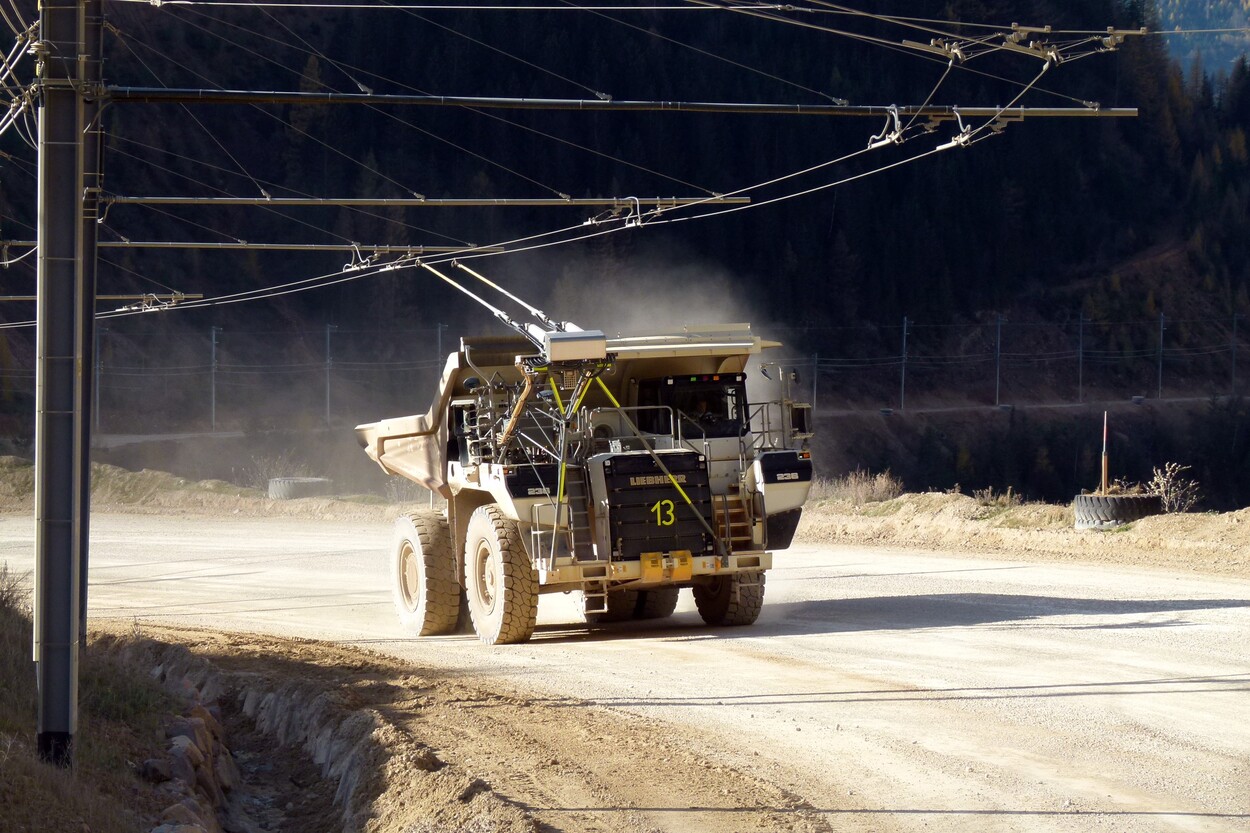 Güter-Trolley System auf dem steirischen Erzberg