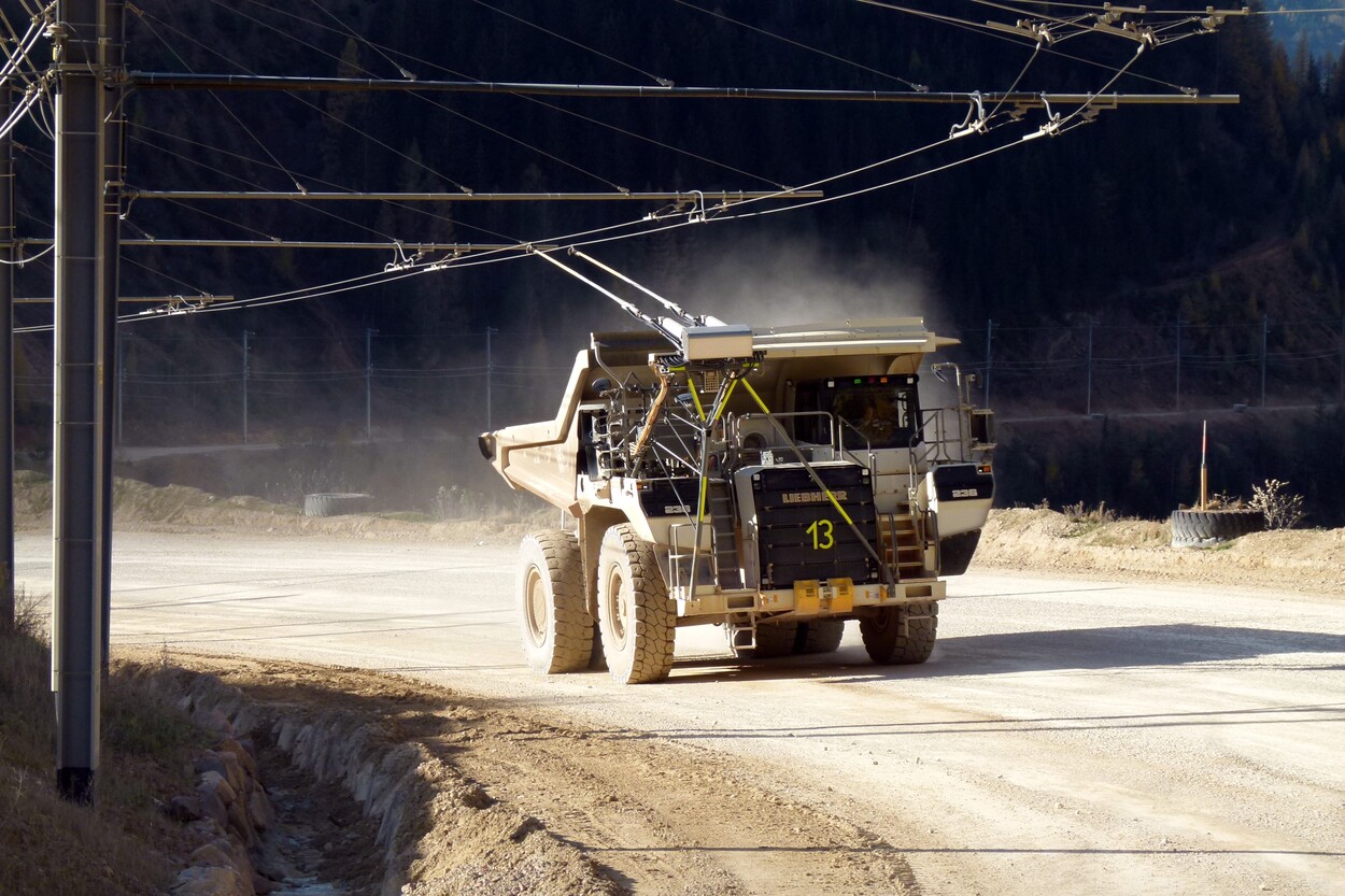 Güter-Trolley System auf dem steirischen Erzberg