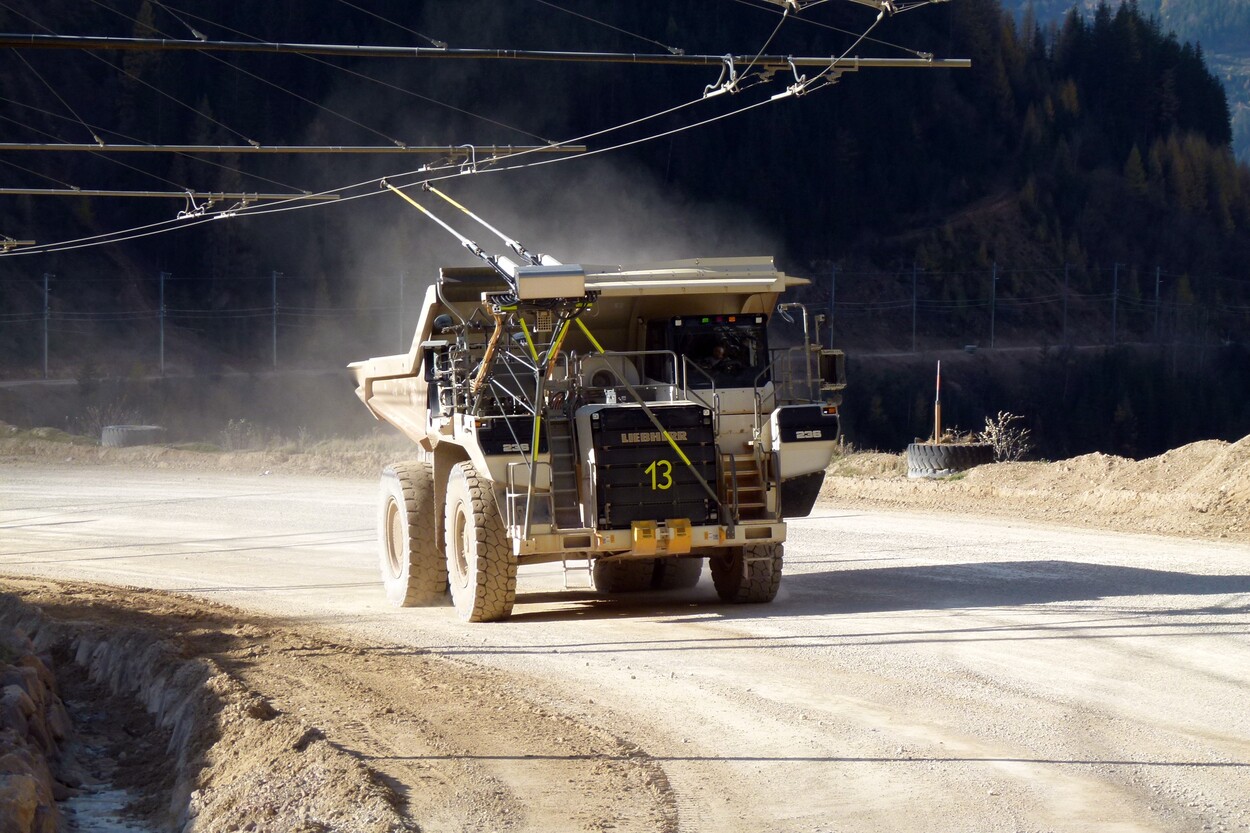 Güter-Trolley System auf dem steirischen Erzberg