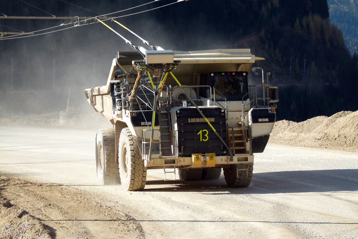 Güter-Trolley System auf dem steirischen Erzberg