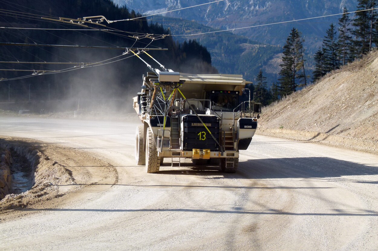 Güter-Trolley System auf dem steirischen Erzberg