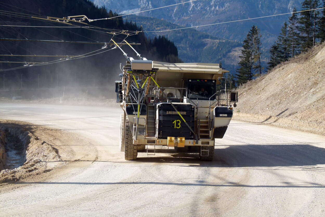 Güter-Trolley System auf dem steirischen Erzberg