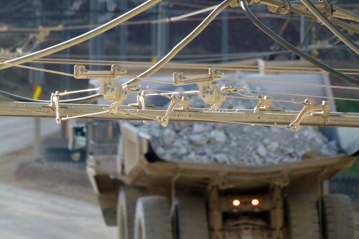 Güter-Trolley System auf dem steirischen Erzberg