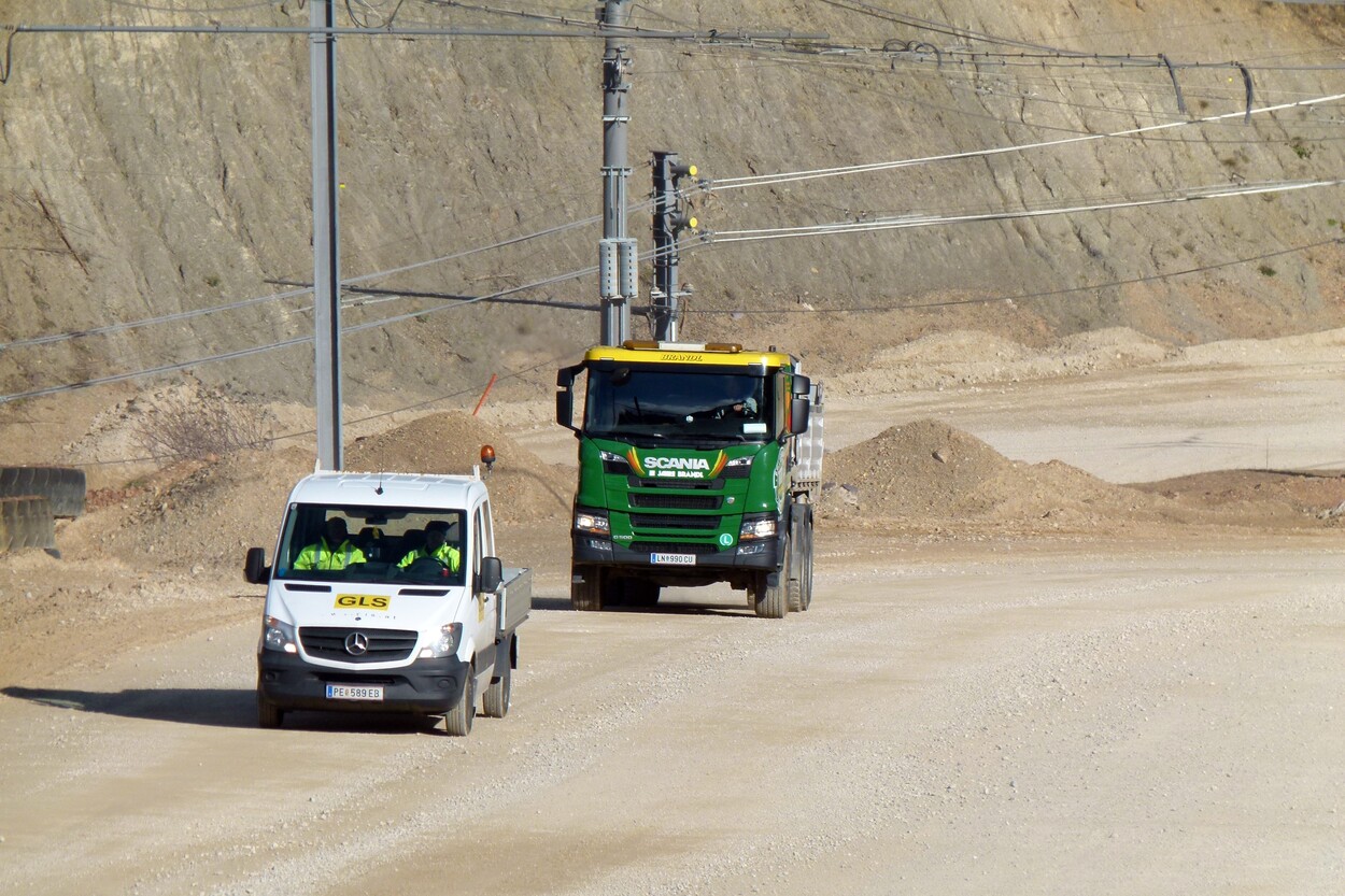Güter-Trolley System auf dem steirischen Erzberg