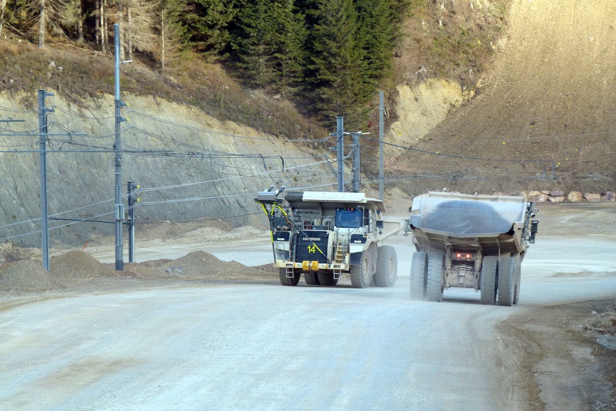 Güter-Trolley System auf dem steirischen Erzberg