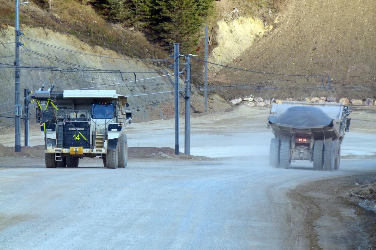 Güter-Trolley System auf dem steirischen Erzberg