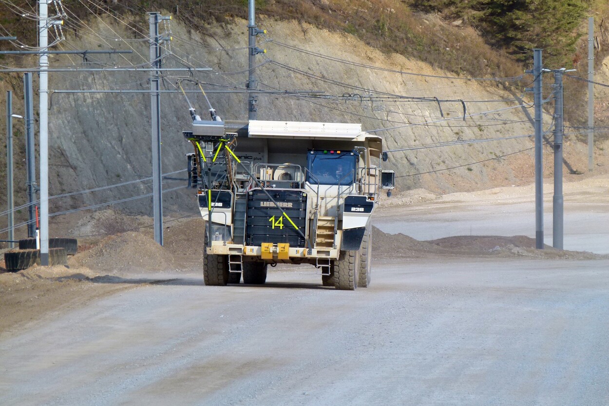 Güter-Trolley System auf dem steirischen Erzberg