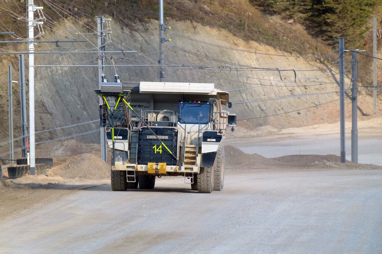Güter-Trolley System auf dem steirischen Erzberg