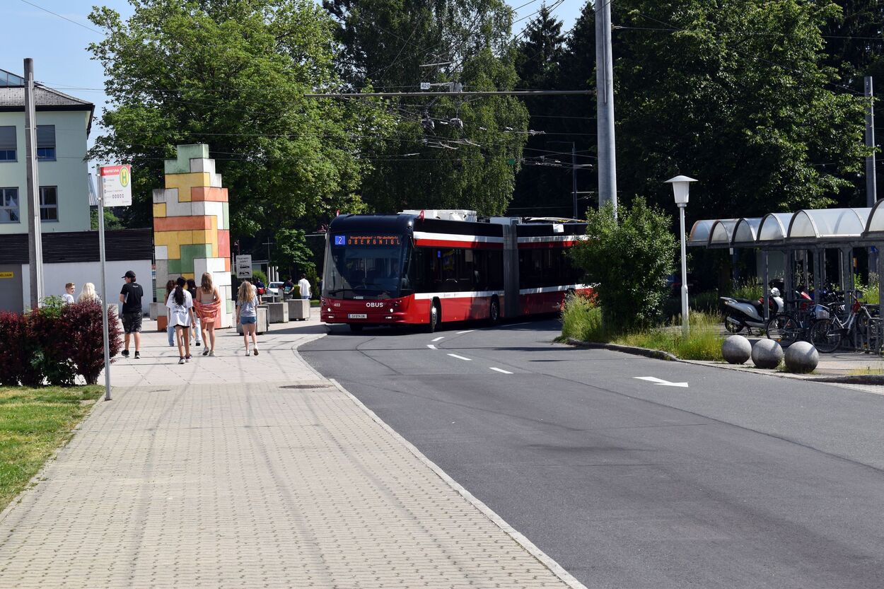 Haltestelle Wals Walserfeld Schule