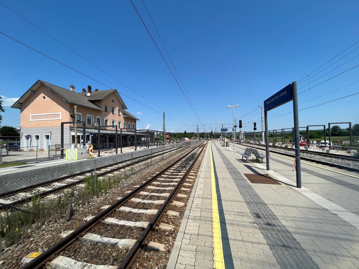 Umbau Bahnhof Hadersdorf am Kamp – Intensiv-Bauphase im Sommer