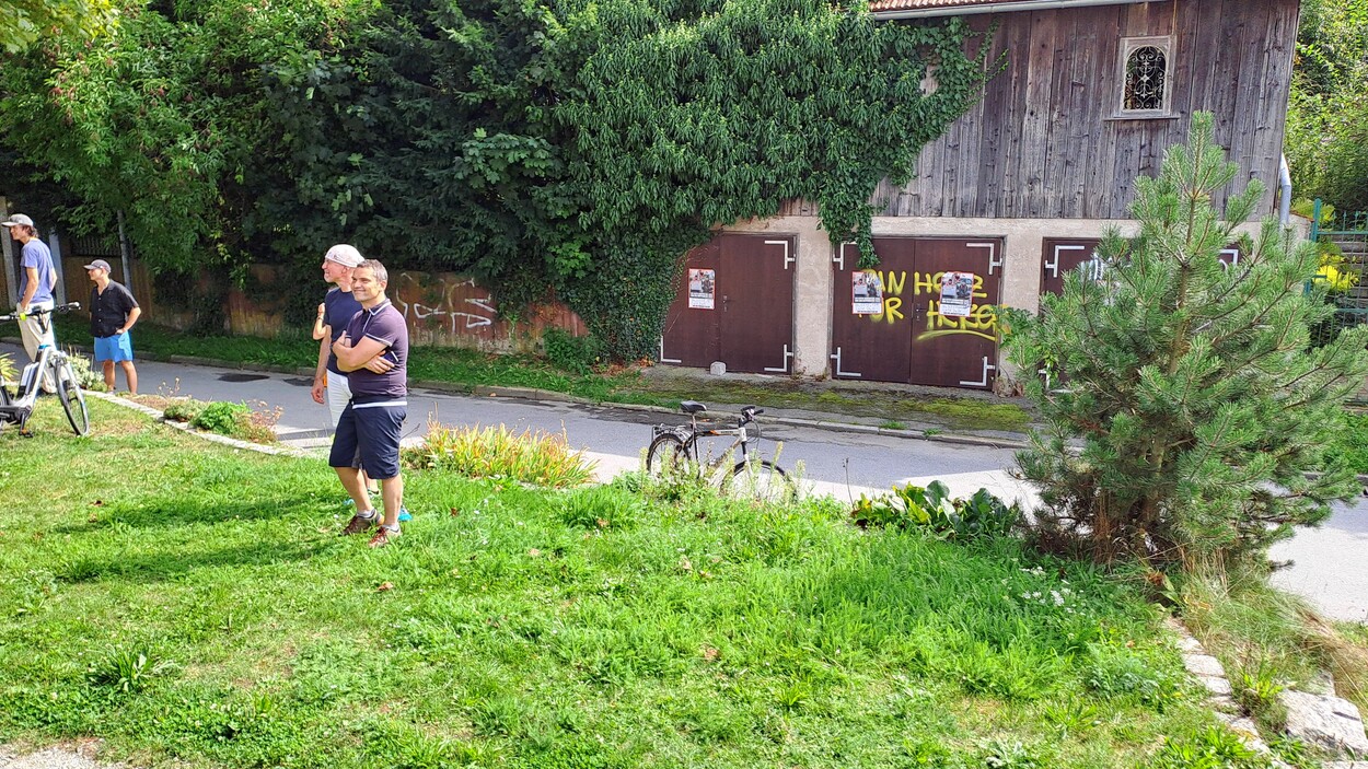 Granitbahn Gegner Demonstration