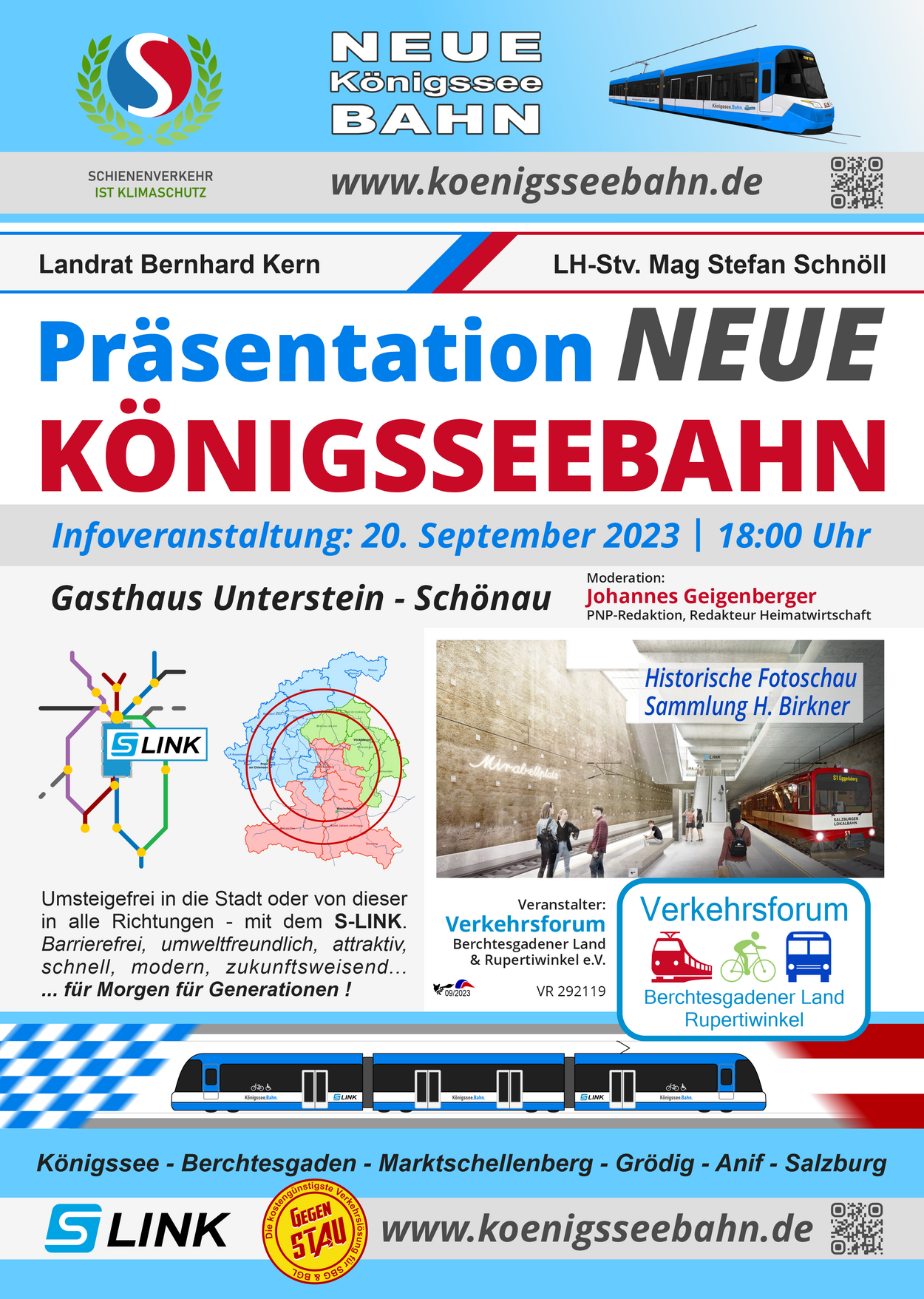 Präsentation: Neue Königsseebahn am Mittwoch 20.09.2023 um 18:00 Uhr im Gasthaus Unterstein