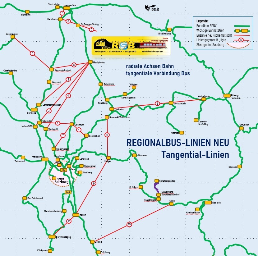 Liniennetz mit Regionalbus-Linien schematisch