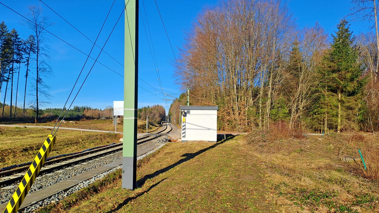 Gleisabschnitt der Lokalbahn (SLB)