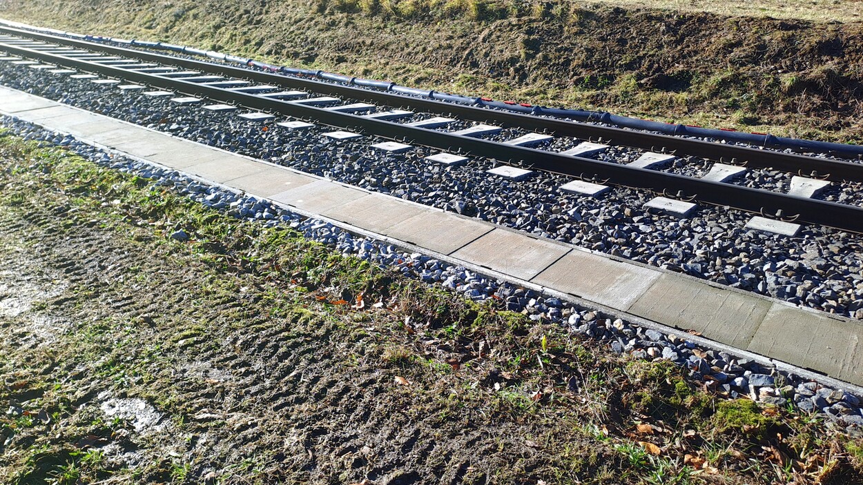 Gleisabschnitt der Lokalbahn (SLB)