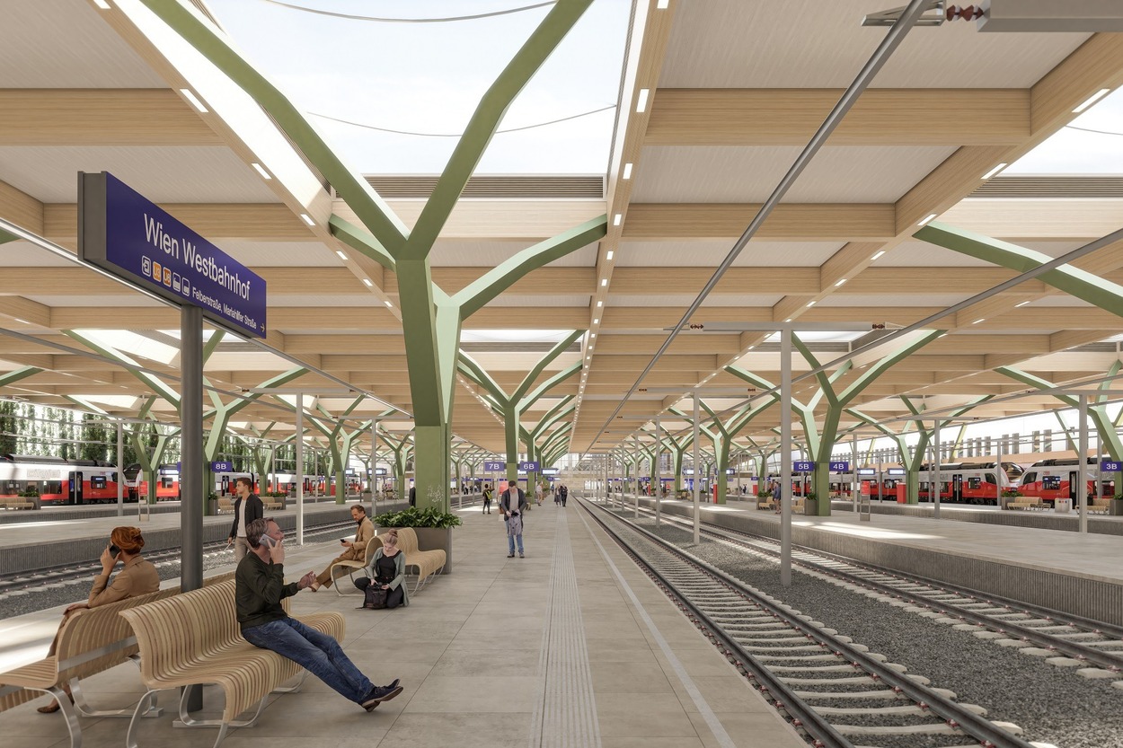 Visualisierung Solarkraftwerk Wien Westbahnhof