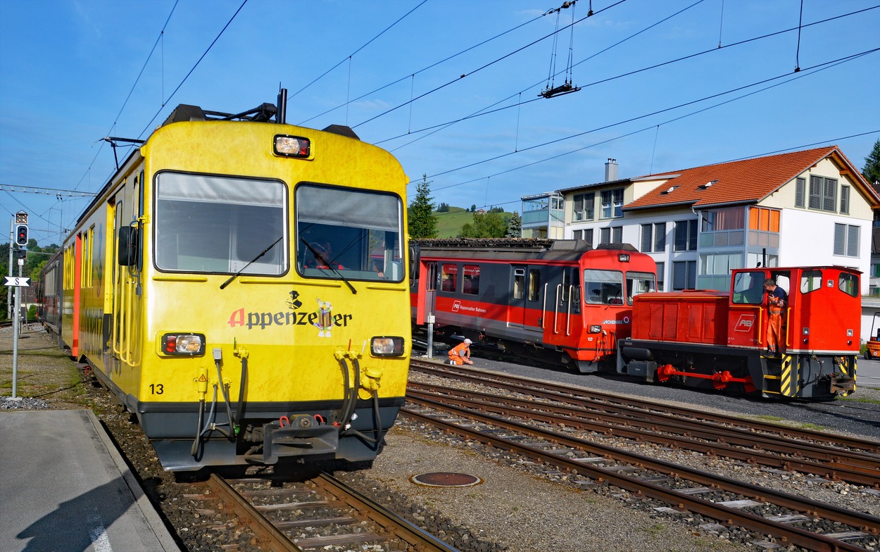 Verladung Appenzellerbahn-Triebwagen für Achenseebahn