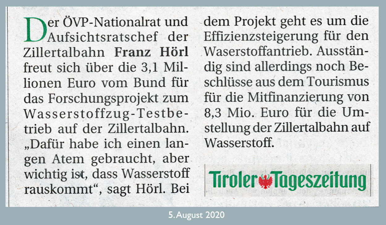 Tiroler Tageszeitung Hörl langer Atem