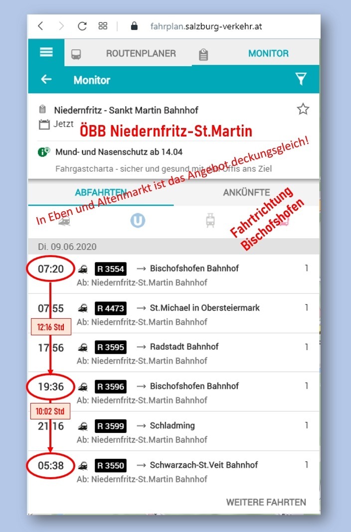 Fahrplan-Chaos Pongau