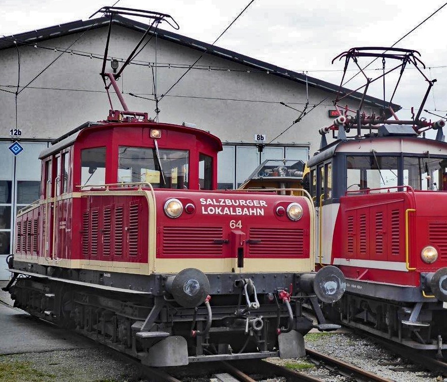 SLB-Lok E 64 bei der LILO in Eferding